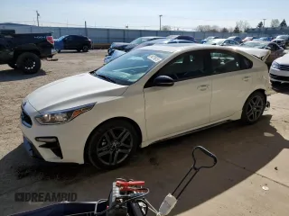 2021 Kia Forte GT-Line with VIN 3KPF34AD4ME380449, listed as a Copart auction lot 54379615 with 61,341 mi miles and Salvage title. Bid and sale history available at DreamBid. Image 1.