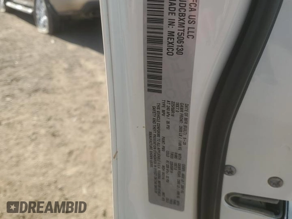 2021 Jeep Compass Limited with VIN 3C4NJDCBXMT506130, listed as a Copart auction lot 54016825 with 40,132 mi miles and Salvage Title. Bid and sale history available at DreamBid. Image 13.