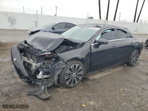 2021 Mercedes-Benz CLA with VIN W1K5J4GBXMN151685, listed as a Copart auction lot 48045045 with 77,257 mi miles and Salvage Title. Bid and sale history available at carsss.com. Image 1.