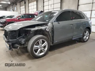 2020 Audi Q3 S line Premium with VIN WA1DECF36L1008005, listed as a Copart auction lot 85066374 with 77,190 mi miles and Salvage Title. Bid and sale history available at carsss.com. Image 1.