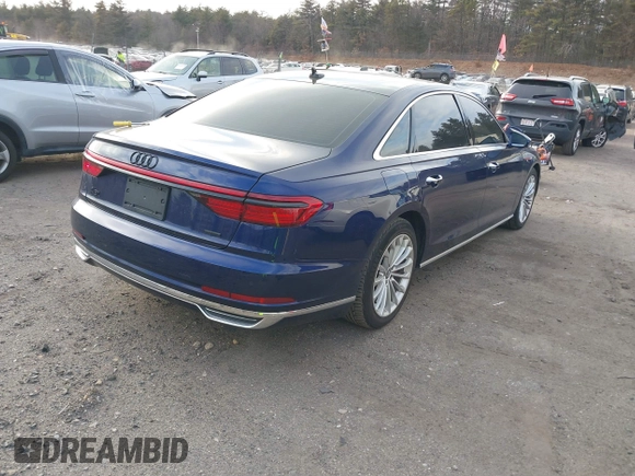 2019 Audi A8 L with VIN WAU8DAF82KN019534, listed as a IAAI auction lot 41254684 with 80,041 mi miles. Bid and sale history available at carsss.com. Image 4.