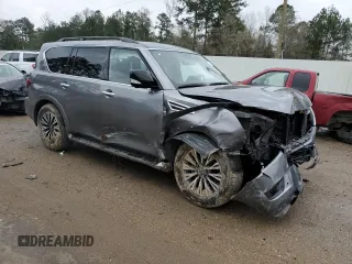 2023 Nissan Armada SL with VIN JN8AY2BA6P9400489, listed as a Copart auction lot 46161095 with 17,542 mi miles and Salvage Title. Bid and sale history available at carsss.com. Image 4.