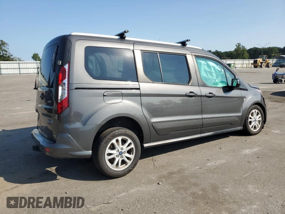 2021 Ford Transit Connect XLT with VIN NM0GS9F27M1504144, listed as a Copart auction lot 70214034 with 45,827 mi miles and Salvage title. Bid and sale history available at DreamBid. Image 3.
