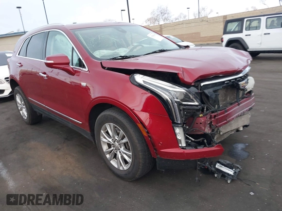 2020 Cadillac XT5 Premium Luxury AWD with VIN 1GYKNDRS0LZ195095, listed as a IAAI auction lot 41504349 with 55,993 mi miles and . Bid and sale history available at DreamBid. Image 1.