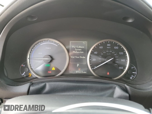 2021 Lexus NX with VIN JTJGJRDZ4M5010741, listed as a Copart auction lot 46363515 with 69,223 mi miles and Salvage Title. Bid and sale history available at carsss.com. Image 9.