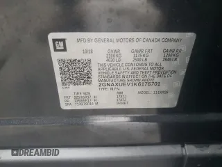 2019 Chevrolet Equinox LT with VIN 2GNAXUEV1K6176701, listed as a Copart auction lot 82178454 with 68,997 mi miles and Salvage Title. Bid and sale history available at DreamBid. Image 13.