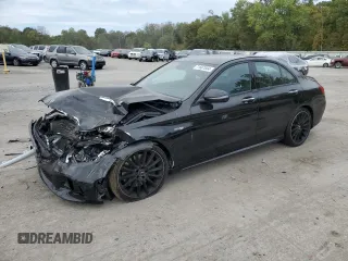 2021 Mercedes-Benz C 43 AMG with VIN W1KWF6EB3MR605899, listed as a Copart auction lot 71687604 with 39,876 mi miles and Salvage title. Bid and sale history available at DreamBid. Image 1.