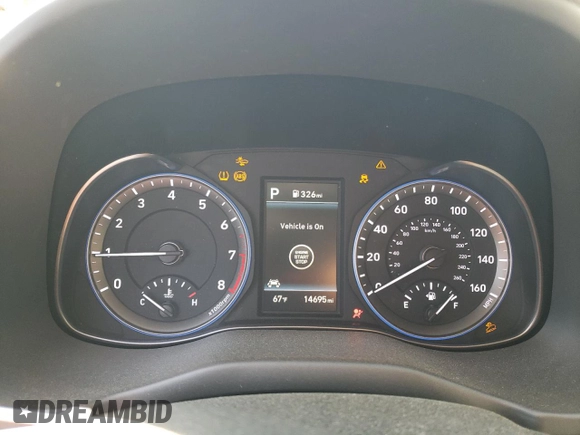 2021 Hyundai Kona Ultimate with VIN KM8K5CA53MU609454, listed as a Copart auction lot 45005193 with 14,695 mi miles and . Bid and sale history available at DreamBid. Image 9.