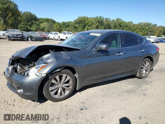 2013 Infiniti M37 with VIN JN1BY1AP2DM510404, listed as a Copart auction lot 76295144 with 134,586 mi miles and Salvage Title. Bid and sale history available at carsss.com. Image 1.