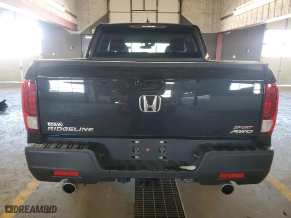 2023 Honda Ridgeline Sport with VIN 5FPYK3F18PB054969, listed as a Copart auction lot 41437045 with 11,478 mi miles and Salvage Title. Bid and sale history available at carsss.com. Image 6.