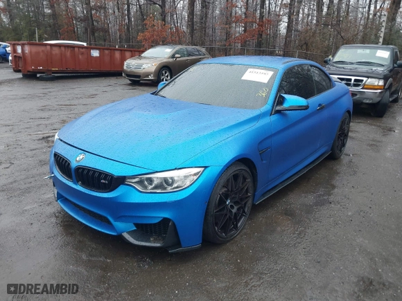 2015 BMW M4 with VIN WBS3U9C5XFJ968082, listed as a IAAI auction lot 41513593 with 57,715 mi miles. Bid and sale history available at carsss.com. Image 17.