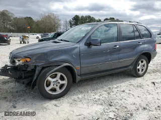 2003 BMW X5 3.0i with VIN 5UXFA53543LV74453, listed as a Copart auction lot 49652645 with 0 mi miles and Salvage Title. Bid and sale history available at carsss.com. Image 1.