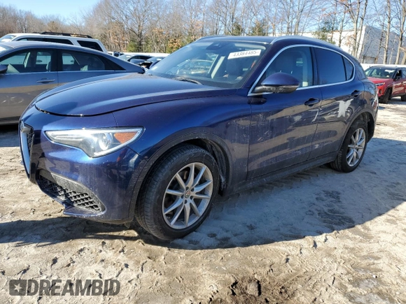 2019 Alfa Romeo Stelvio Ti with VIN ZASPAKBN6K7C44172, listed as a Copart auction lot 43384485 with Not provided miles and Salvage title. Bid and sale history available at DreamBid. Image 1.