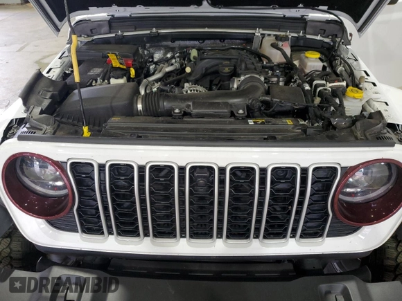 2024 Jeep Wrangler Sahara with VIN 1C4PJXEG8RW354580, listed as a Copart auction lot 64086715 with 11,721 mi miles and Salvage title. Bid and sale history available at DreamBid. Image 12.