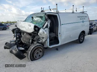 2023 Chevrolet Express Cargo z VIN 1GCWGAFP2P1212130, wystawiony jako Copart lot #45228605 z przebiegiem Nie podano mil oraz Nie do naprawy • Non repairable. Historia ofert i sprzedaży dostępna na DreamBid. Obrazek 1.
