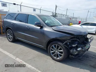 2018 Dodge Durango GT with VIN 1C4RDHDG2JC145350, listed as a IAAI auction lot 42175219 with 67,958 mi miles and . Bid and sale history available at DreamBid. Image 1.