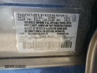 2021 Nissan Sentra SR with VIN 3N1AB8DVXMY242179, listed as a Copart auction lot 48804165 with 54,948 mi miles and Salvage Title. Bid and sale history available at carsss.com. Image 12.