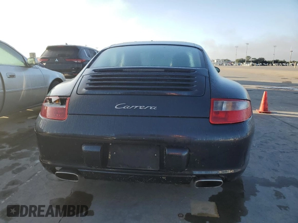 2007 Porsche 911 Carrera with VIN WP0AA29987S710907, listed as a Copart auction lot 77045304 with 0 mi miles and Salvage Title. Bid and sale history available at carsss.com. Image 6.