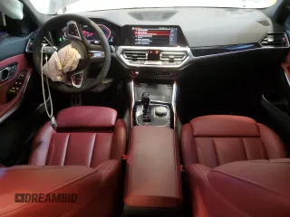 2022 BMW 3 Series M340i xDrive with VIN WBA5U9C02NFL66019, listed as a Copart auction lot 86330044 with 42,394 mi miles and Salvage Title. Bid and sale history available at DreamBid. Image 8.