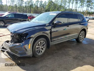 2021 Volkswagen Tiguan S with VIN 3VV1B7AX9MM019203, listed as a Copart auction lot 43536875 with 45,918 mi miles and Salvage Title. Bid and sale history available at DreamBid. Image 1.