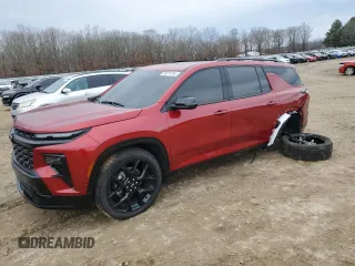 2024 Chevrolet Traverse AWD RS with VIN 1GNEVLKS5RJ231935, listed as a Copart auction lot 89274785 with 1,022 mi miles and Salvage Title. Bid and sale history available at carsss.com. Image 1.