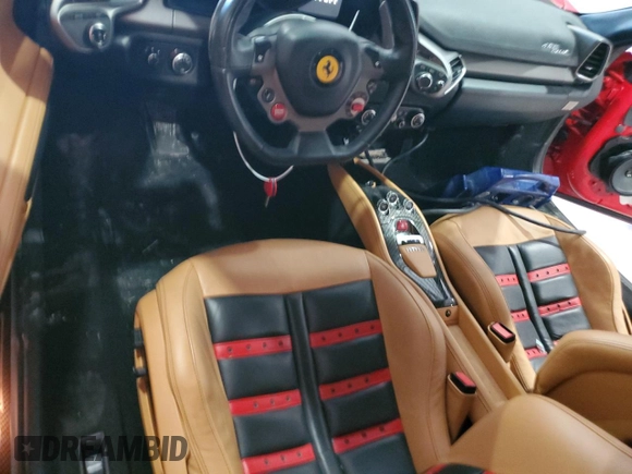 2011 Ferrari 458 Italia z VIN ZFF67NFA2B0180802, wystawiony jako Copart lot #78984894 z przebiegiem 33 420 mil mil oraz Szkody całkowita. Historia ofert i sprzedaży dostępna na DreamBid. Obrazek 8.