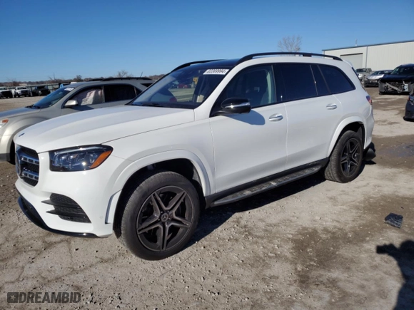 2023 Mercedes-Benz GLS with VIN 4JGFF8GE2PB020365, listed as a Copart auction lot 83369994 with 12,872 mi miles and Salvage Title. Bid and sale history available at carsss.com. Image 1.
