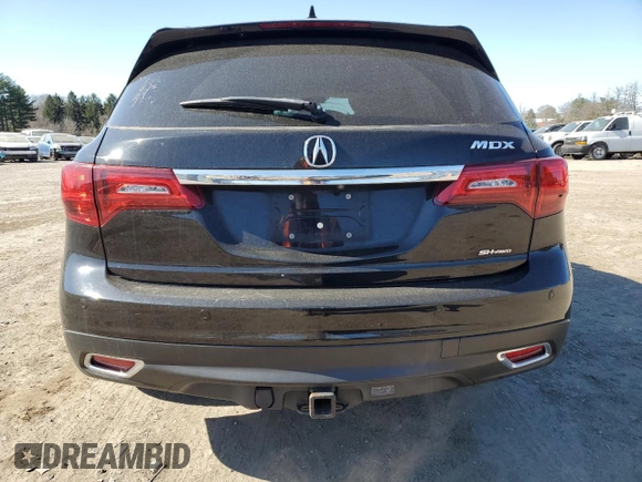 2016 Acura MDX Advance with VIN 5FRYD4H9XGB032109, listed as a Copart auction lot 50984865 with 205,120 mi miles and Salvage title. Bid and sale history available at DreamBid. Image 6.