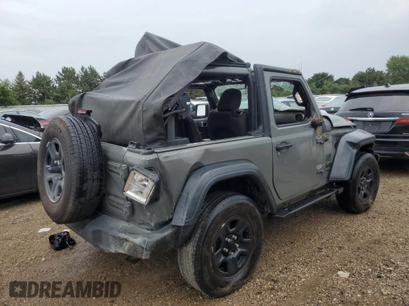 2020 Jeep Wrangler Willys with VIN 1C4GJXAN4LW225781, listed as a Copart auction lot 67316964 with 48,306 mi miles and Salvage title. Bid and sale history available at DreamBid. Image 3.