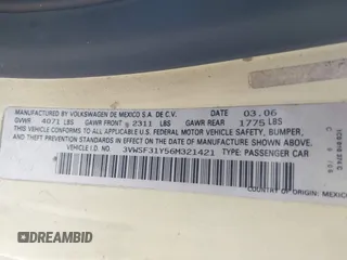 2006 Volkswagen Beetle с VIN 3VWSF31Y56M321421, выставлен на аукционе IAAI как лот 42172808 с пробегом 160 238 миль миль и . История ставок и продаж доступна на DreamBid. Изображение 9.