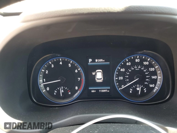 2020 Hyundai Kona Limited with VIN KM8K33A5XLU410194, listed as a Copart auction lot 50244355 with 113,097 mi miles and Clean Title. Bid and sale history available at carsss.com. Image 9.