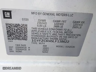 2020 Cadillac XT4 FWD Premium Luxury with VIN 1GYFZCR45LF138622, listed as a IAAI auction lot 41764535 with 99,079 mi miles. Bid and sale history available at carsss.com. Image 9.