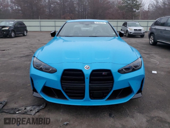 2023 BMW M4 Competition xDrive with VIN WBS43AZ04PCM30889, listed as a Copart auction lot 81932723 with 7,822 mi miles and Salvage title. Bid and sale history available at DreamBid. Image 5.