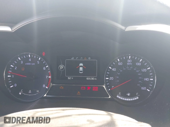 2015 Kia Optima SXL Turbo with VIN 5XXGR4A61FG428391, listed as a IAAI auction lot 41869452 with 63,130 mi miles and . Bid and sale history available at DreamBid. Image 7.