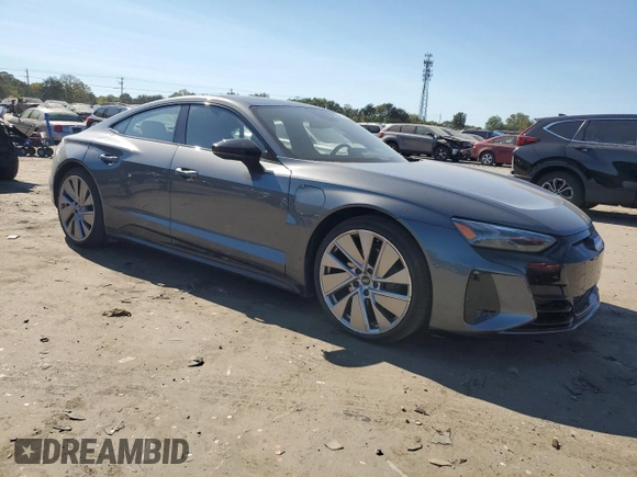 2022 Audi e-tron GT Prestige z VIN WAUEJBFW7N7006626, wystawiony jako Copart lot #75207374 z przebiegiem 27 095 mil mil oraz Szkody całkowita. Historia ofert i sprzedaży dostępna na DreamBid. Obrazek 4.