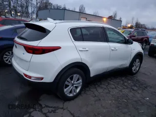 2018 Kia Sportage LX with VIN KNDPMCAC2J7326808, listed as a Copart auction lot 84875434 with 64,208 mi miles and Salvage Title. Bid and sale history available at carsss.com. Image 3.