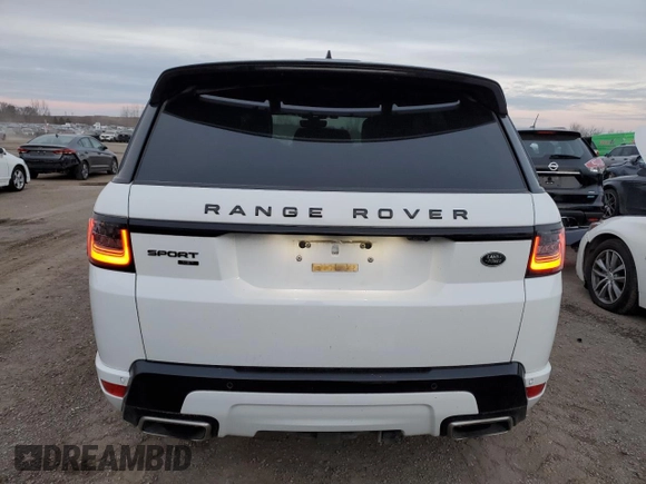2022 Land Rover Range Rover Sport HST with VIN SALWS2RU8NA213035, listed as a Copart auction lot 81620624 with 36,799 mi miles and Salvage Title. Bid and sale history available at carsss.com. Image 6.
