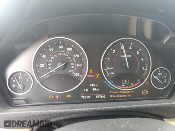 2017 BMW 4 Series 430i with VIN WBA4F7C56HG787195, listed as a Copart auction lot 62080725 with 72,713 mi miles and Non repairable. Bid and sale history available at DreamBid. Image 9.