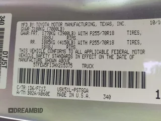 2017 Toyota Tundra 2WD SR5 with VIN 5TFEW5F13HX215375, listed as a IAAI auction lot 41716639 with 78,815 mi miles. Bid and sale history available at carsss.com. Image 9.