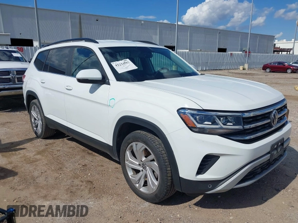 2021 Volkswagen Atlas SE z VIN 1V2WR2CA9MC585700, wystawiony jako IAAI lot #42234502 z przebiegiem 46 040 mil mil oraz . Historia ofert i sprzedaży dostępna na DreamBid. Obrazek 1.
