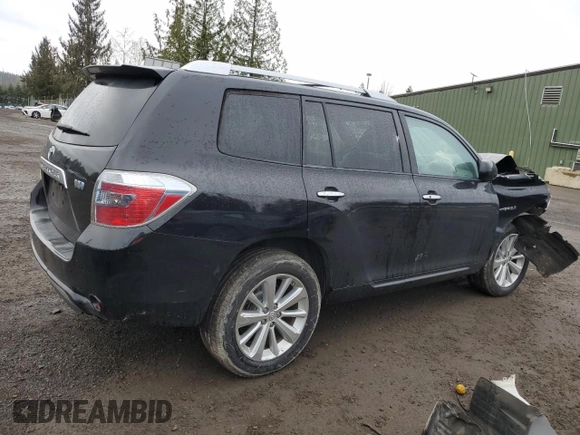 2010 Toyota Highlander Hybrid with VIN JTEBW3EH1A2047305, listed as a Copart auction lot 89003245 with 0 mi miles and Salvage Title. Bid and sale history available at carsss.com. Image 3.