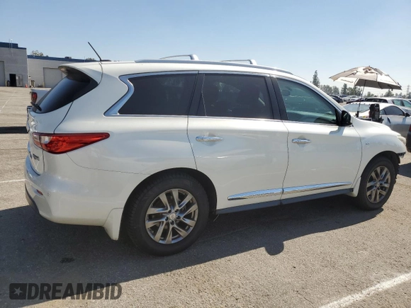 2015 Infiniti QX60 with VIN 5N1AL0MN9FC547224, listed as a Copart auction lot 46501015 with 101,359 mi miles and Salvage Title. Bid and sale history available at carsss.com. Image 3.