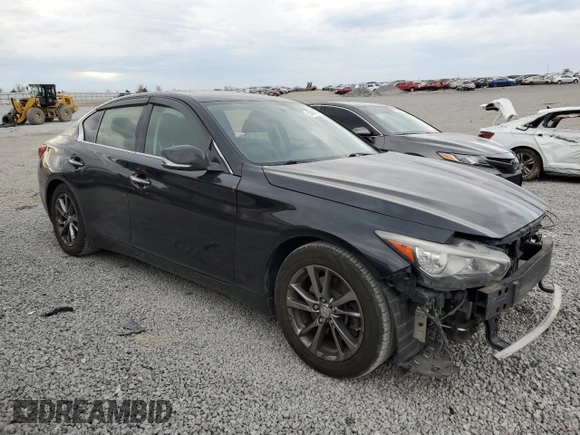 2015 Infiniti Q50 Premium with VIN JN1BV7AP7FM356321, listed as a Copart auction lot 50484505 with 141,310 mi miles and Salvage Title. Bid and sale history available at carsss.com. Image 4.