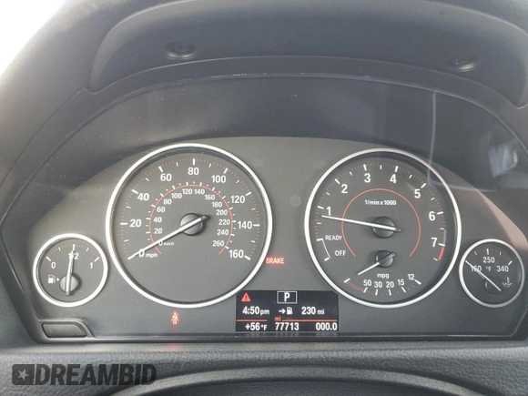 2017 BMW 4 Series 430i with VIN WBA4R7C5XHK895968, listed as a Copart auction lot 44191095 with 77,713 mi miles and Salvage Title. Bid and sale history available at DreamBid. Image 9.
