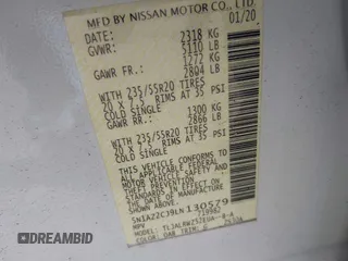 2020 Nissan Murano SL z VIN 5N1AZ2CJ9LN130579, wystawiony jako IAAI lot #41044073 z przebiegiem 74 981 mil mil oraz . Historia ofert i sprzedaży dostępna na DreamBid. Obrazek 9.
