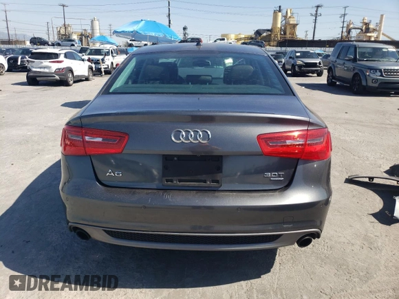 2015 Audi A6 Premium Plus with VIN WAUFGAFCXFN037112, listed as a Copart auction lot 52629515 with 75,551 mi miles and Salvage title. Bid and sale history available at DreamBid. Image 6.