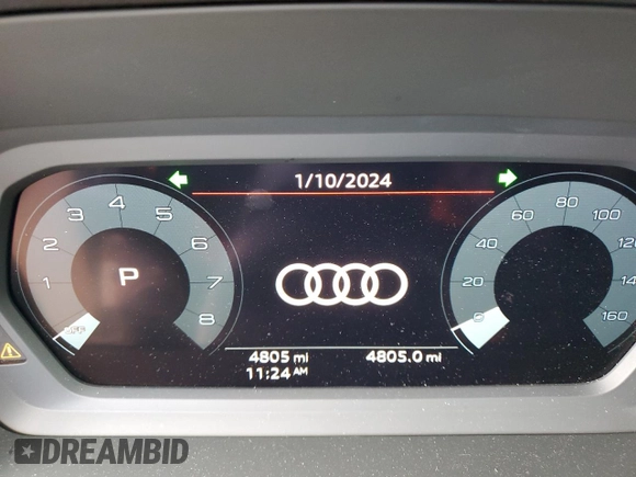 2022 Audi A3 Premium with VIN WAUGUDGY7NA090574, listed as a Copart auction lot 37307574 with 4,805 mi miles. Bid and sale history available at carsss.com. Image 9.