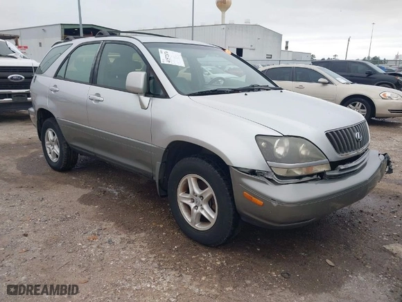 2000 Lexus RX 300 with VIN JT6GF10U9Y0047536, listed as a IAAI auction lot 41572076 with 144,959 mi miles. Bid and sale history available at carsss.com. Image 1.