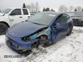 2021 Tesla Model Y Long Range z VIN 5YJYGDEE3MF303324, wystawiony jako Copart lot #47315225 z przebiegiem 88 339 mil mil oraz Szkoda całkowita • Salvage title. Historia ofert i sprzedaży dostępna na DreamBid. Obrazek 1.