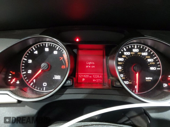 2010 Audi A5 Premium with VIN WAUCFAFH6AN023623, listed as a Copart auction lot 83347044 with 121,420 mi miles and Clean title. Bid and sale history available at DreamBid. Image 9.